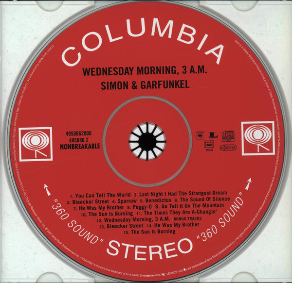 Simon & Garfunkel - Wednesday Morning, 3AM (2001 Remaster CD + Bonus) Mint