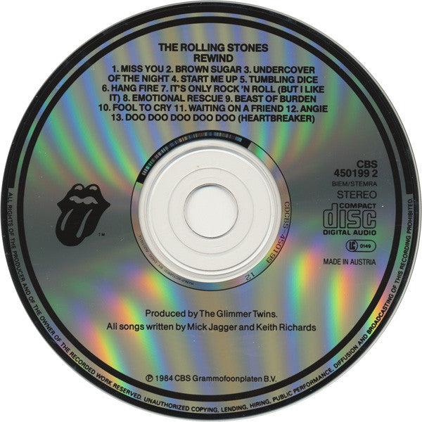 Rolling Stones - Rewind [1971-1984] (1989 CD) NM