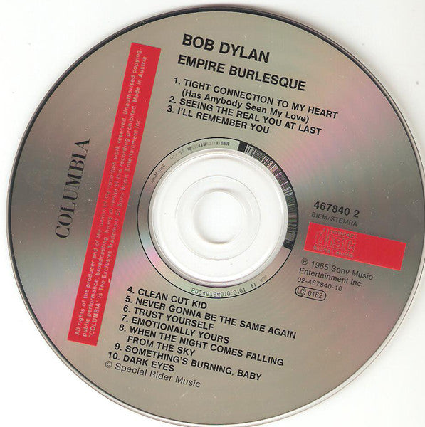 Bob Dylan - Empire Burlesque (1991 CD) Mint