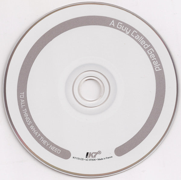 A Guy Called Gerald - To All Things What They Need (2005 CD) Mint