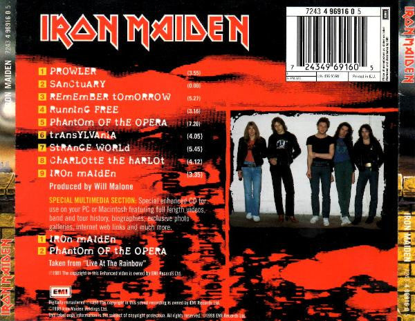 Iron Maiden - Iron Maiden (1998 Enhanced CD) NM