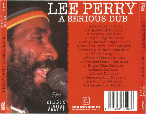 Lee Perry - A Serious Dub~Chill Out With the Upsetter (1997 CD) Mint