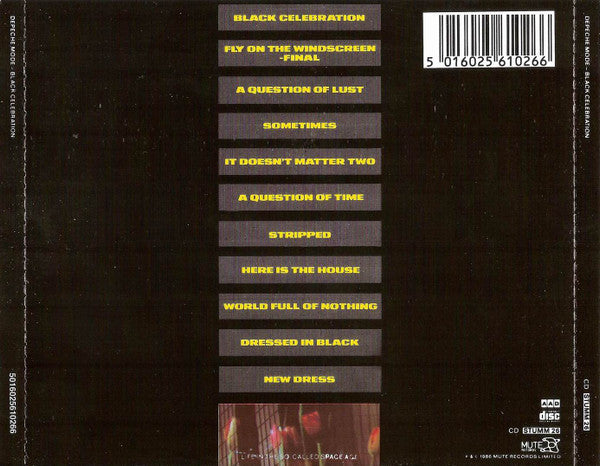 Depeche Mode - Black Celebration (1986 CD) VG+