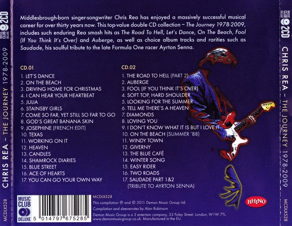 Chris Rea - The Journey 1978-2009 (2011 Music Club DCD) NM