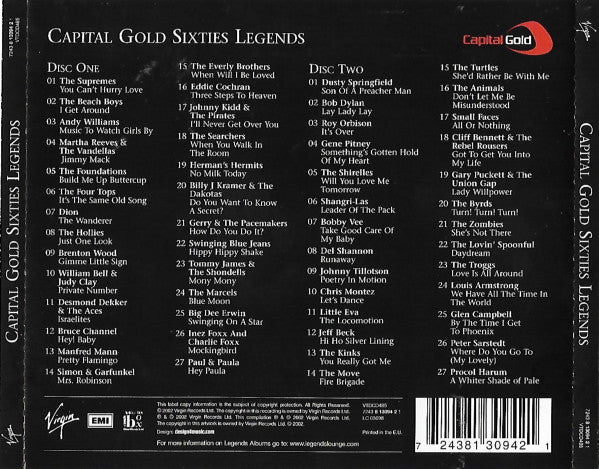 Various - Sixties Legends (2002 DCD) NM