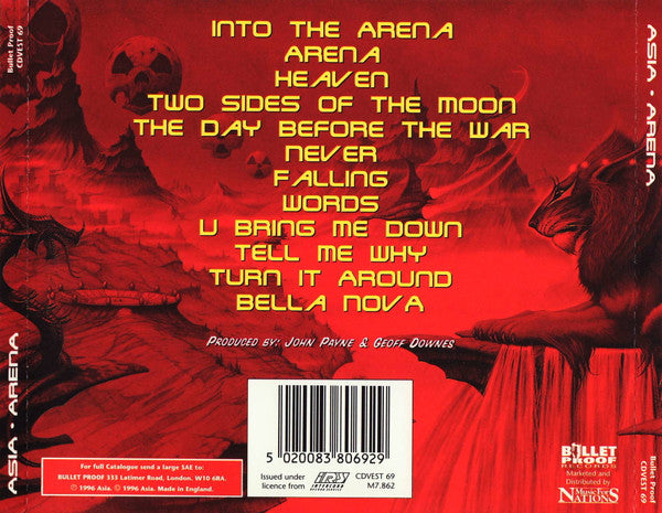 Asia - Arena (Rare 1996 UK CD) NM