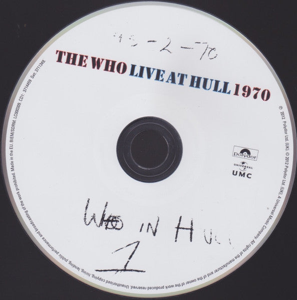 Who - Live at Hull 1970 (2012 DCD) NM
