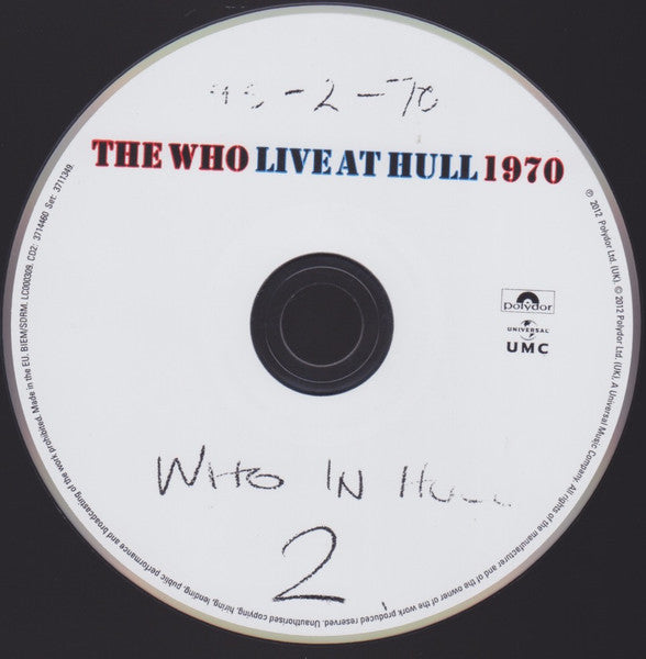 Who - Live at Hull 1970 (2012 DCD) NM