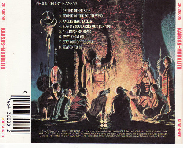 Kansas - Monolith (Rare US CD) VG+
