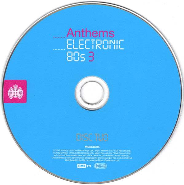 Various - MOS Electronic 80s 3 Anthems (2012 TCD) Sealed