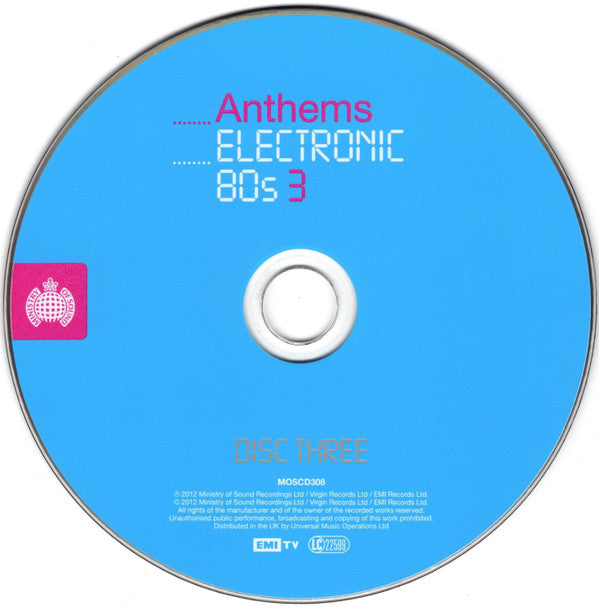 Various - MOS Electronic 80s 3 Anthems (2012 TCD) Sealed