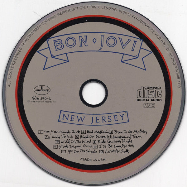 Bon Jovi - New Jersey (1988 US CD) NM