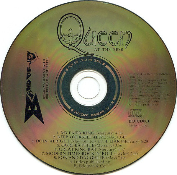 Queen - At The Beep (UK 1989 Band of Joy CD) VG+