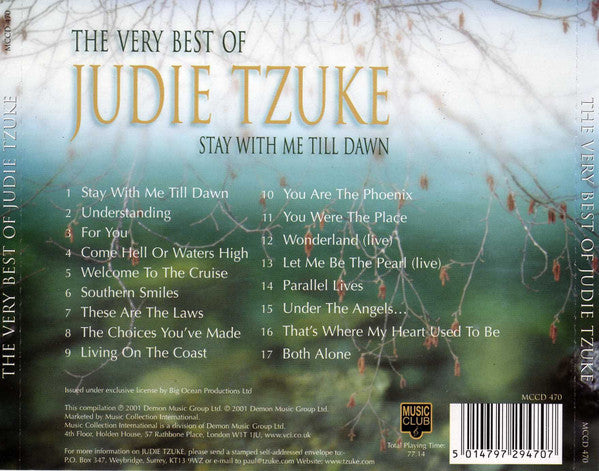 Judie Tzuke - Very Best of ~ Stay with me till Dawn (2001 Music Club CD) VG+