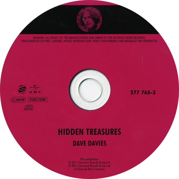 Dave Davies (Kinks) - Hidden Treasures (2011 CD) NM