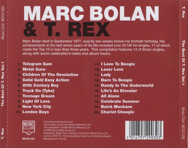 T.Rex - The Very Best Of (2006 Music Club CD) Sealed