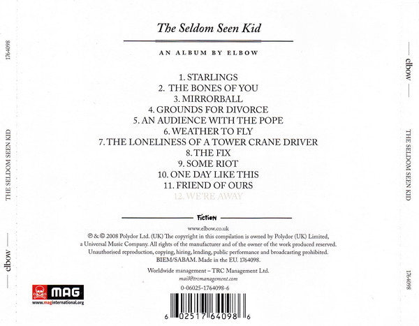Elbow - The Seldom Seen Kid (2008 CD) NM