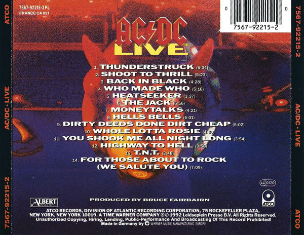 AC/DC - Live (1992 CD) Mint