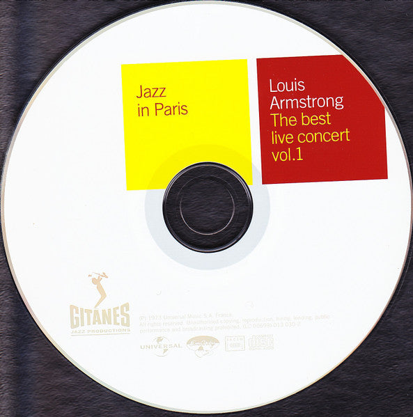 Louis Armstrong - The Best Live Concert Vol.1 (France 24 Bit CD) Mint