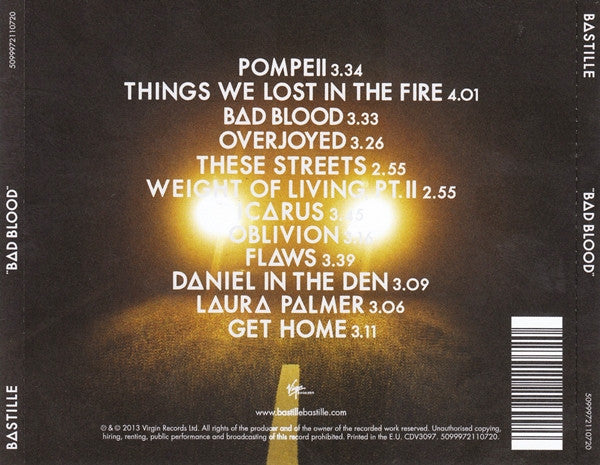 Bastille - Bad Blood (2013 CD) NM