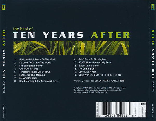 Ten Years After - The Best of (2000 CD) NM