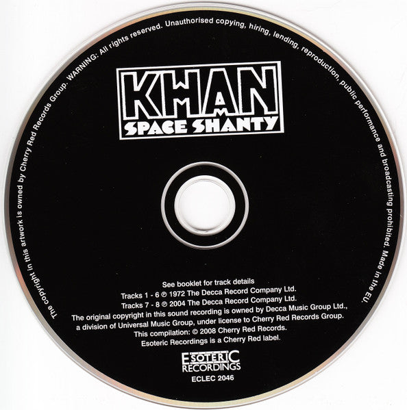 Khan - Space Shanty (2008 CD) VG+