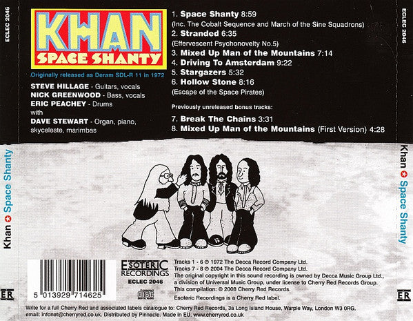 Khan - Space Shanty (2008 CD) VG+