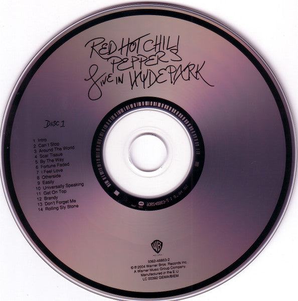 Red Hot Chili Peppers - Live in Hyde Park (2004 DCD) Mint