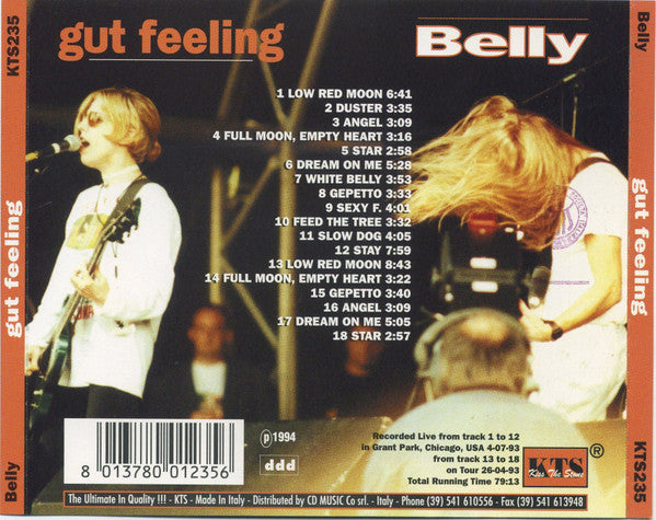Belly - Gut Feeling (1994 Italian UNO CD) VG+