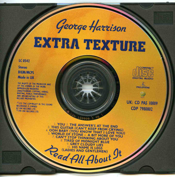 George Harrison - Extra Texture (1992 EMI Swindon CD) VG+