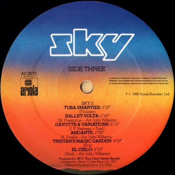 Sky - Sky 2 (Cheap Vinyl Double LP) VG+/EX