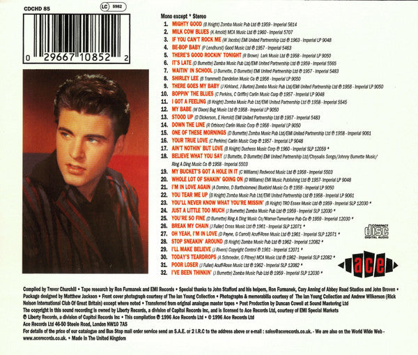Ricky Nelson - Rockin' with Ricky (1996 ACE CD) NM