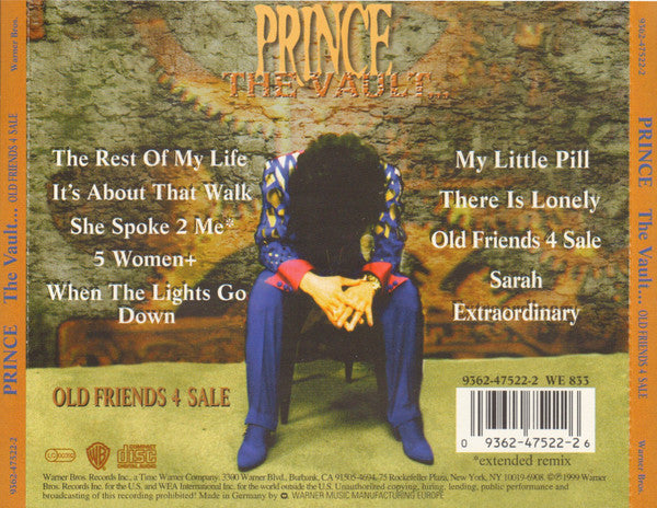 Prince - The Vault ~ Old Friends 4 Sale (1999 CD) NM