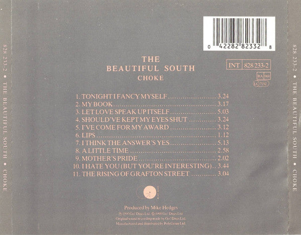 Beautiful South - Choke (1990 CD) VG+