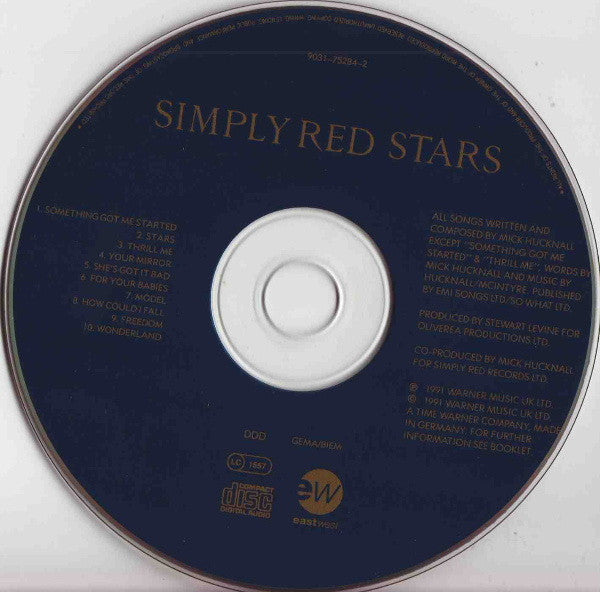 Simply Red - Stars (2008 CD) NM