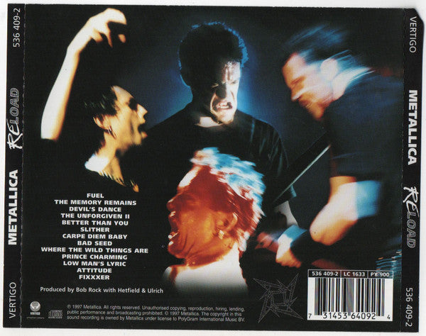 Metallica - Reload (1997 UK CD) NM