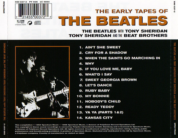 Beatles - The Early Tapes of The Beatles with Tony Sheridan (1998 CD) Mint