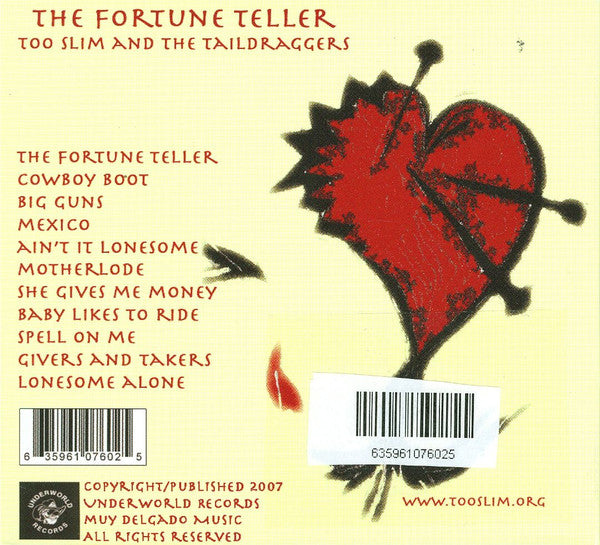 Too Slim & the Taildraggers - The Fortune Teller (2007 US Blues CD) NM