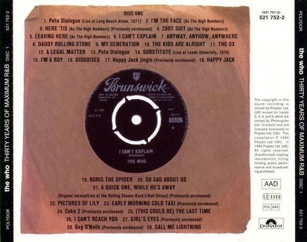 Who - Thirty Years of Maximum R&B (1994 4 x CD Box Set) NM