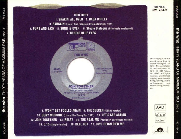 Who - Thirty Years of Maximum R&B (1994 4 x CD Box Set) NM