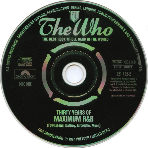 Who - Thirty Years of Maximum R&B (1994 4 x CD Box Set) NM