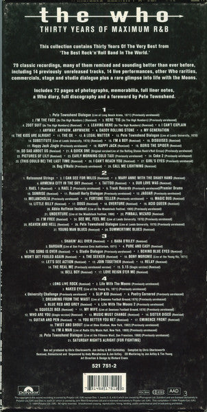 Who - Thirty Years of Maximum R&B (1994 4 x CD Box Set) NM