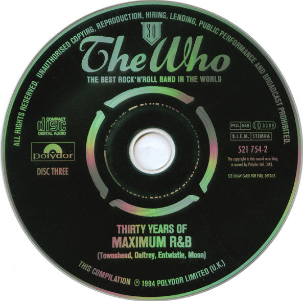 Who - Thirty Years of Maximum R&B (1994 4 x CD Box Set) NM