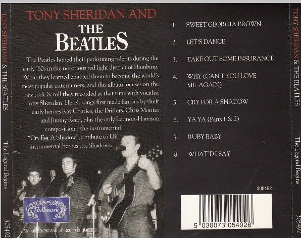 Beatles and Tony Sheridan - The Legend Begins (1996 CD) Sealed