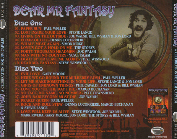 Various - Dear Mr Fantasy ~ A Celebration for Jim Capaldi (US 2007 DCD) NM