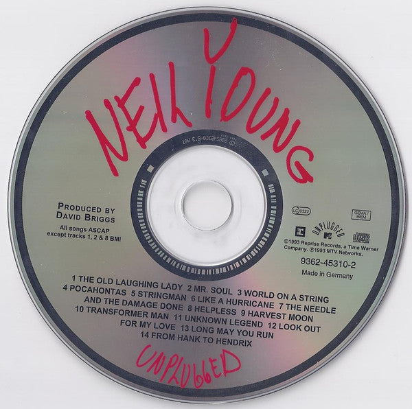 Neil Young - Unplugged [MTV] (1993 CD) VG+