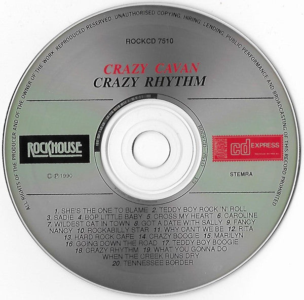 Crazy Cavan 'n' Rhythm Rockers - Crazy Rhythm (Dutch 1990 CD) NM