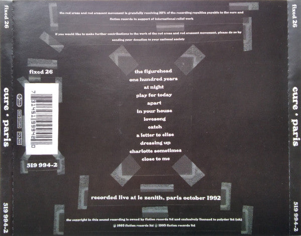 Cure - Paris (1993 UK PDO CD) NM