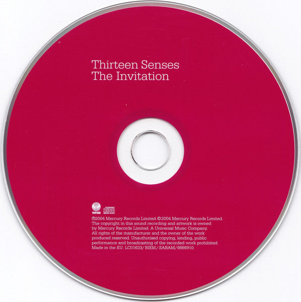 Thirteen Senses - The Invitation (2004 CD) NM