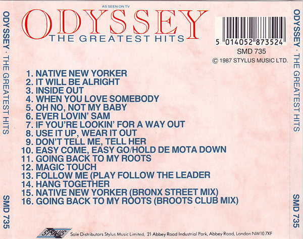 Odyssey - The Greatest Hits (1987 CD) NM